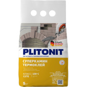 Клей для печей и каминов Plitonit СуперКамин ТермоКлей серый 5 кг